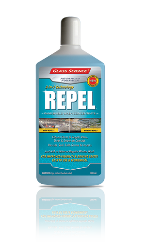 Repel windshield washer fluid